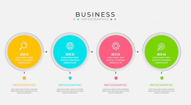 Zakelijke infographic element met opties