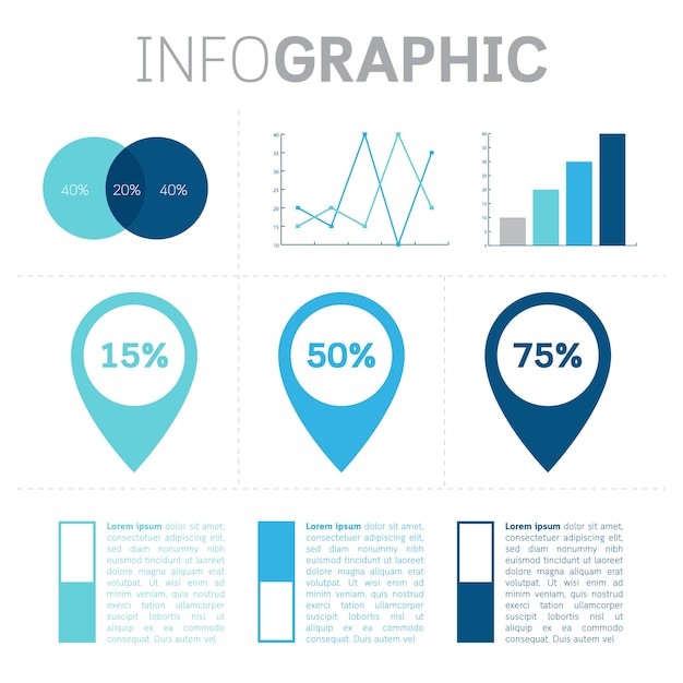 Zakelijke infographic elementen presentatieset.