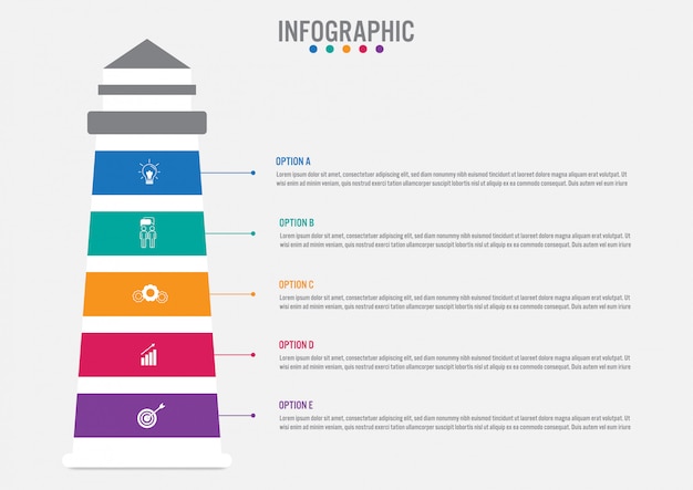 Zakelijke infographic labels sjabloon