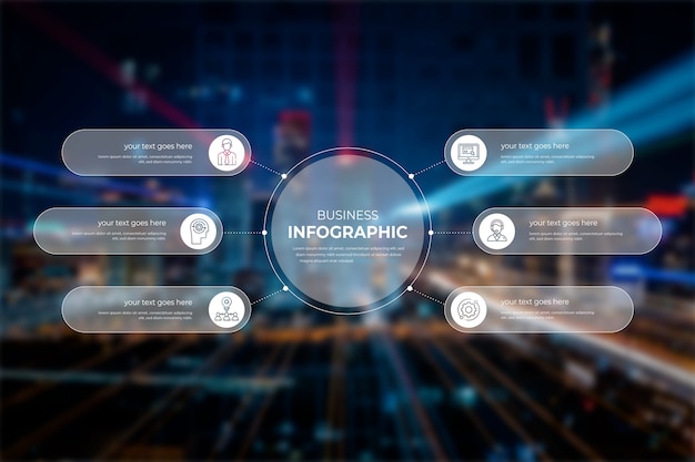 Zakelijke infographic met foto