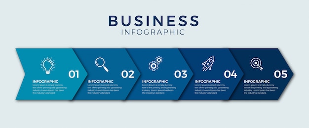 Zakelijke infographic ontwerp pictogrammen opties of stappen