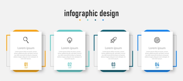 Zakelijke infographic ontwerpelementen stroomdiagram stappen