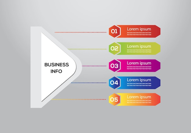 Zakelijke infographic ontwerpsjabloon Vector, kan worden gebruikt voor stappen, opties, bedrijfsproces