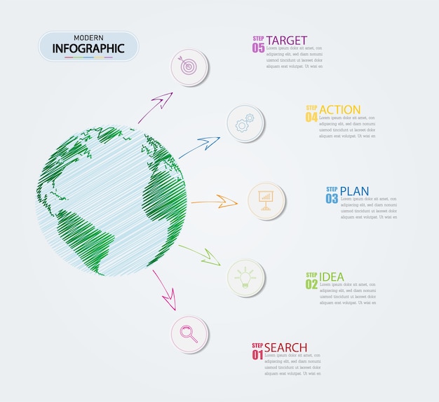 Zakelijke infographic ontwerpsjabloon