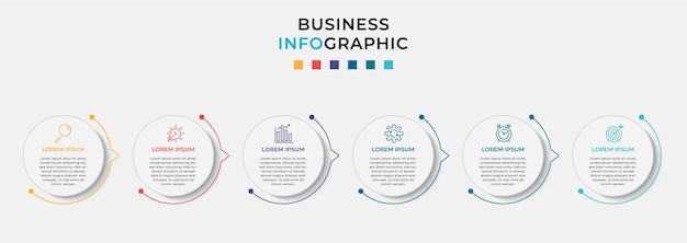 Zakelijke infographic opties of stappen sjabloon