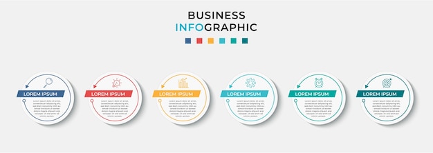 Zakelijke infographic opties of stappen sjabloon