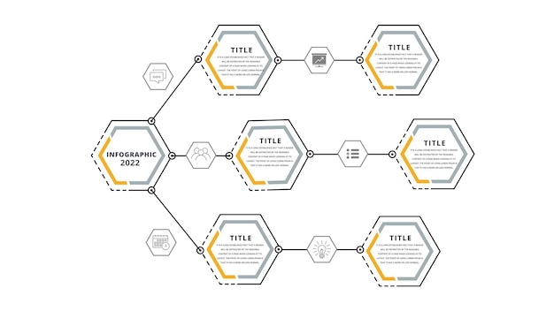 Zakelijke infographic presentatiesjabloon met opties