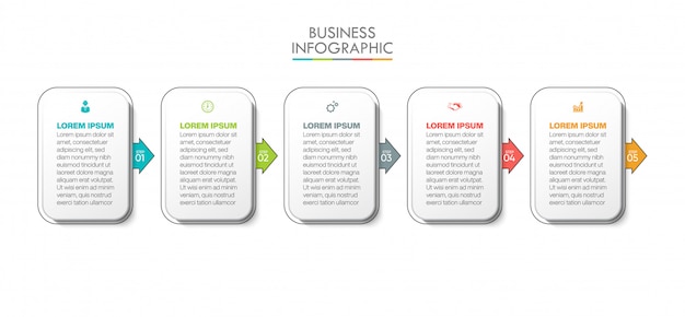 Zakelijke infographic presentatiesjabloon