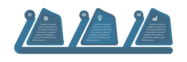 Zakelijke infographic sjabloon in 3 stappen