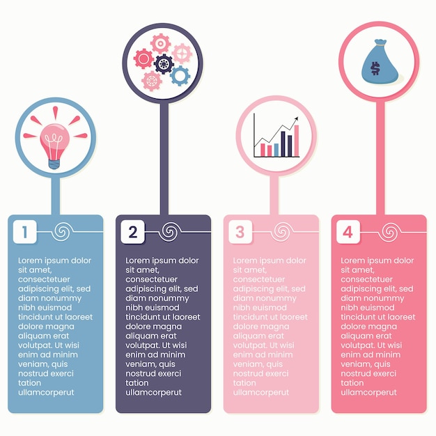 Zakelijke infographic-sjabloon met innovatiethema