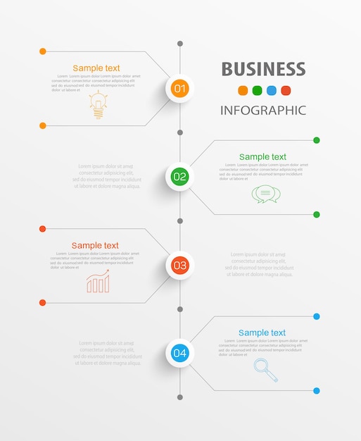 Zakelijke infographic sjabloon met opties