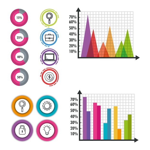 Vector zakelijke infographic sjabloon pictogrammen