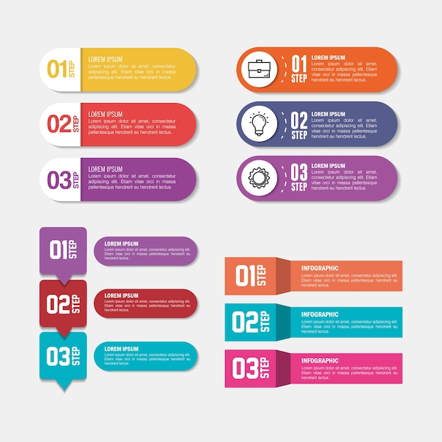 zakelijke infographic sjabloon pictogrammen