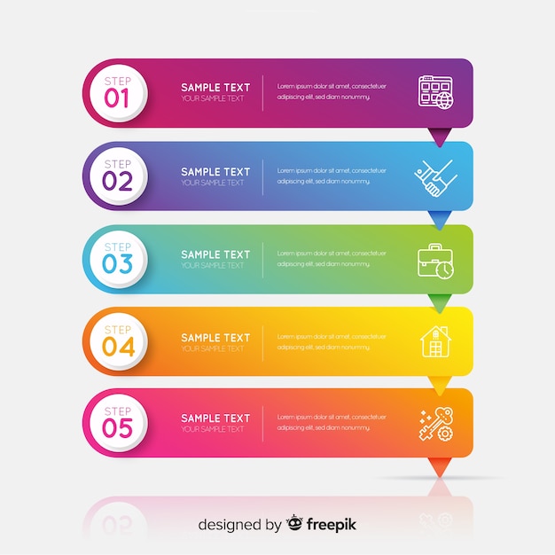 Zakelijke infographic sjabloon, samenstelling van infographic elementen