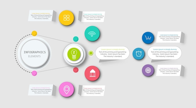 Zakelijke infographic sjabloon stijl