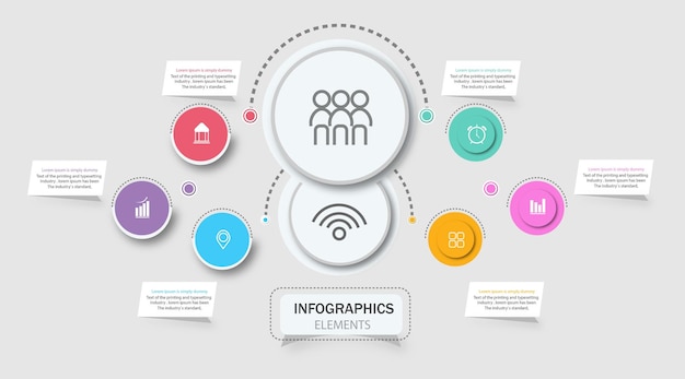 Zakelijke infographic sjabloon stijl