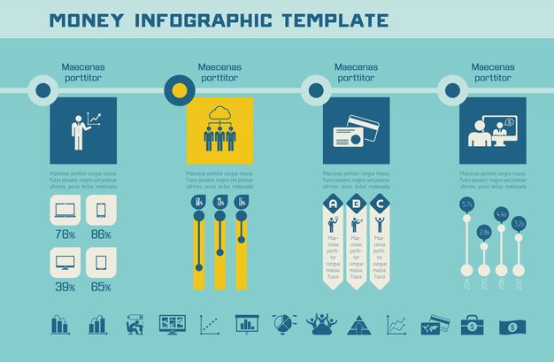 Zakelijke infographic sjabloon.