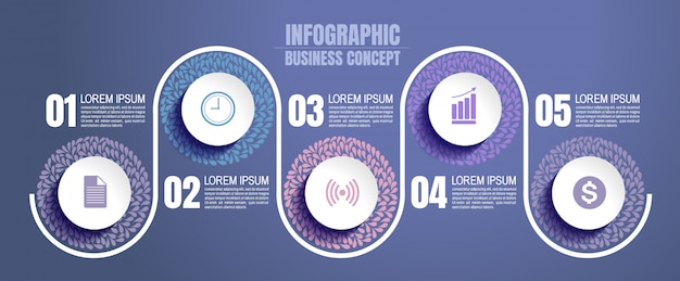 Zakelijke infographic sjabloon