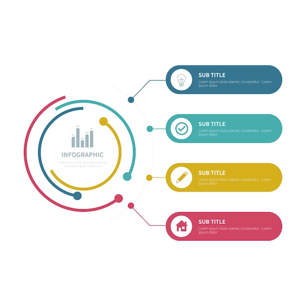 Zakelijke infographic sjabloon