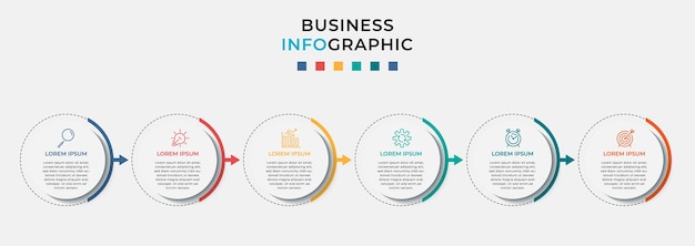 Zakelijke infographic sjabloon