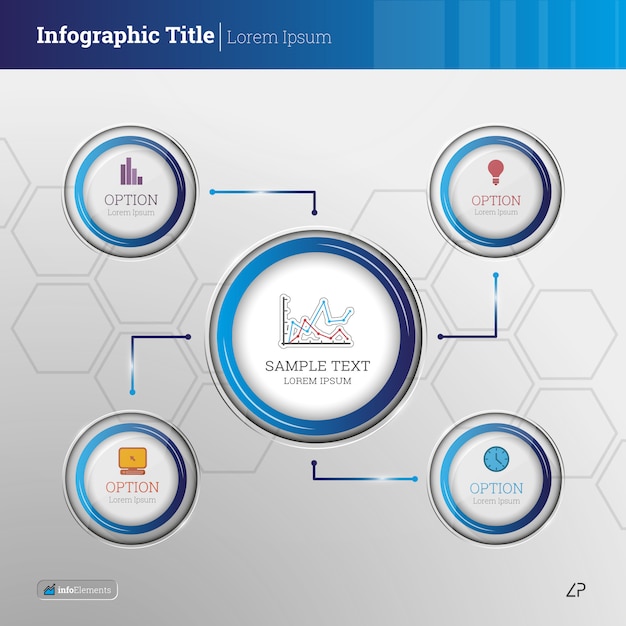 Zakelijke infographic sjabloon