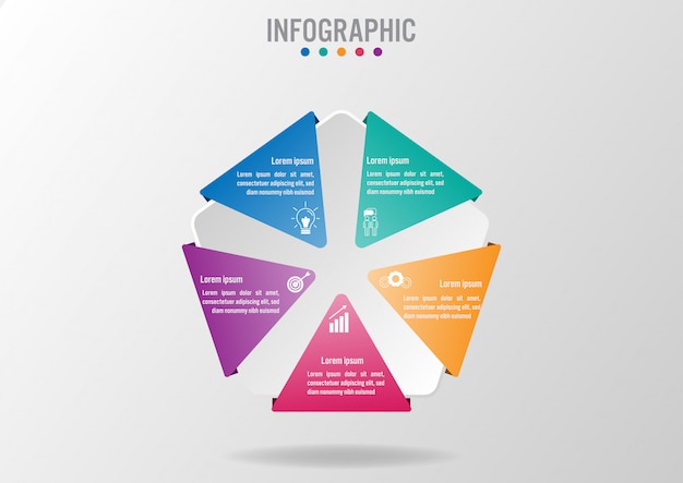 Zakelijke infographic sjabloon