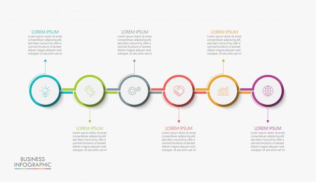 Zakelijke infographic sjabloon