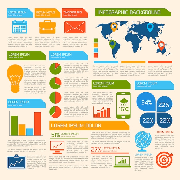 Zakelijke infographic sjabloon