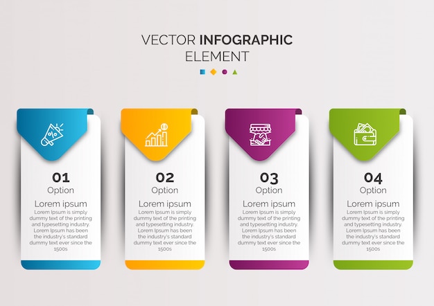 Zakelijke infographic stappen