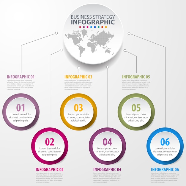 Zakelijke infographics ontwerpsjabloon illustratie