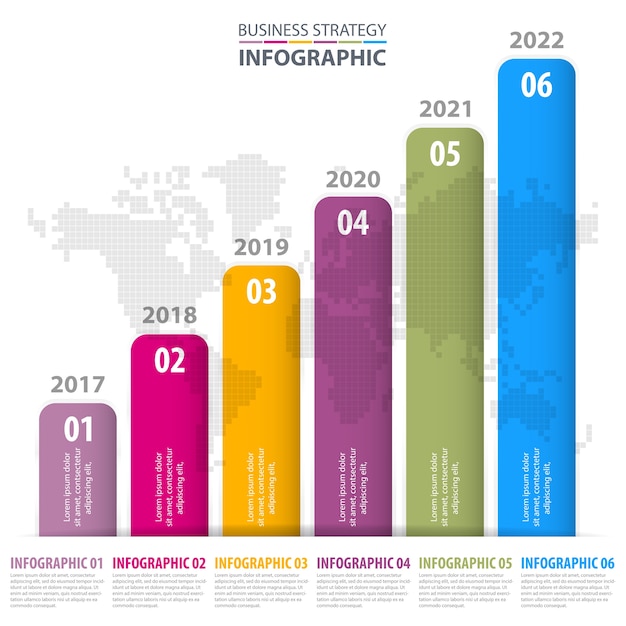 Zakelijke infographics ontwerpsjabloon illustratie