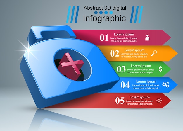 Zakelijke infographics origami stijl vectorillustratie.