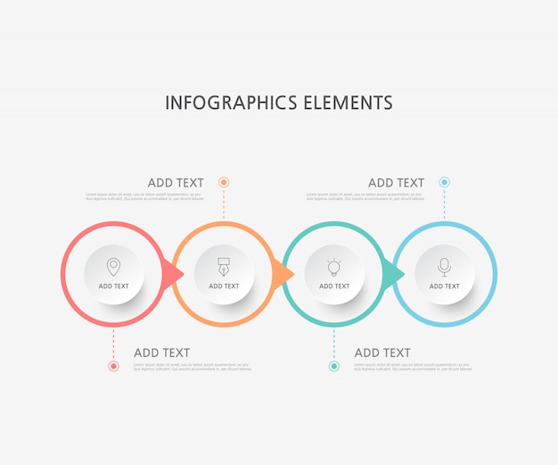 Zakelijke infographics presentatiesjabloon. illustratie.