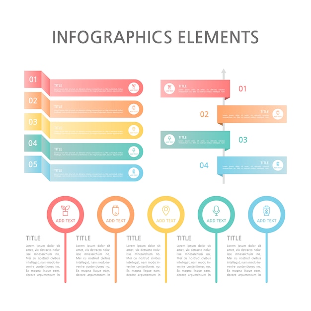 Zakelijke infographics presentatiesjabloon. illustratie.