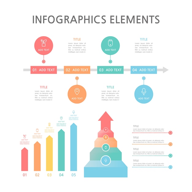 Zakelijke infographics presentatiesjabloon. illustratie.