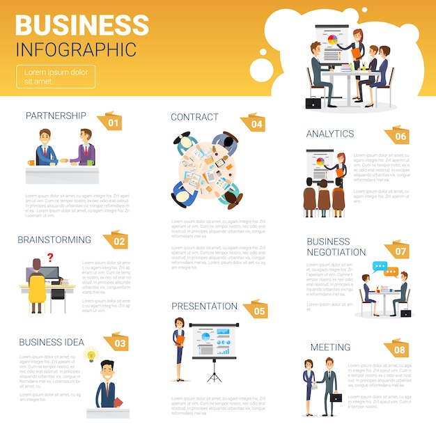 Zakelijke infographics set