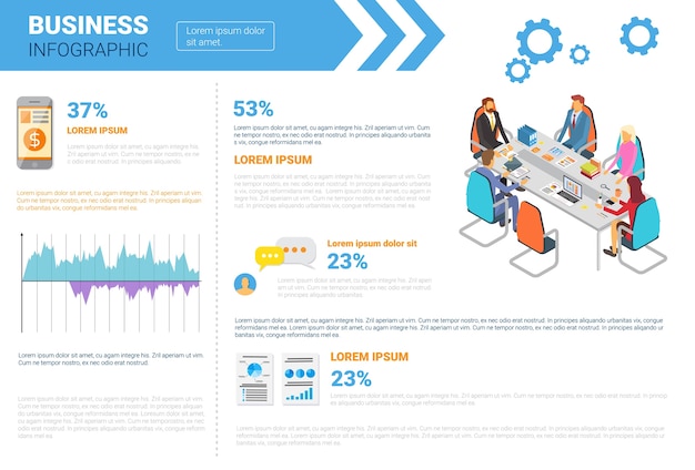 Zakelijke infographics set