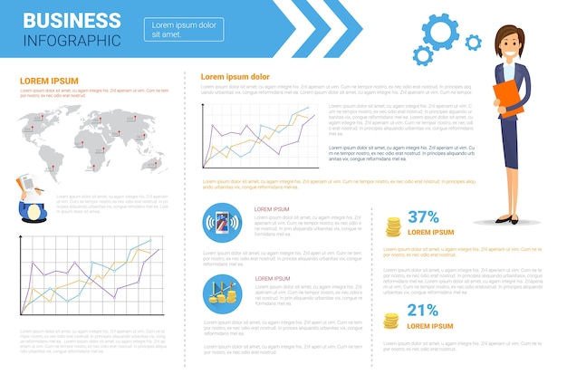 Zakelijke infographics set