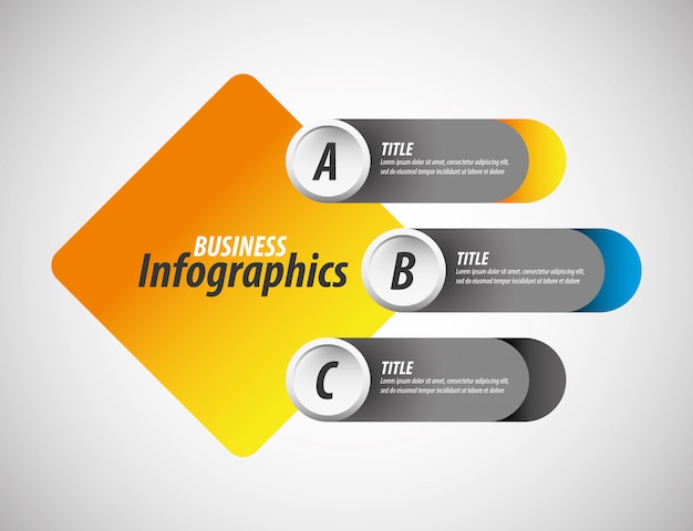 Zakelijke infographics sjabloon