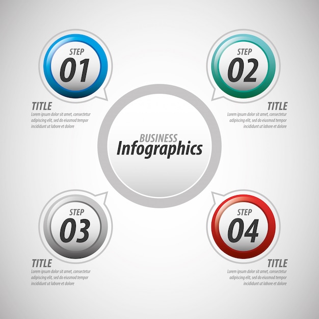 Zakelijke infographics sjabloon