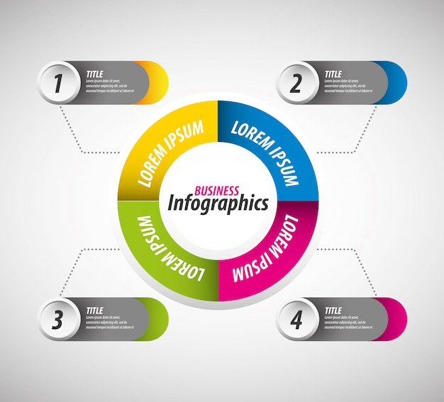 Zakelijke infographics sjabloon