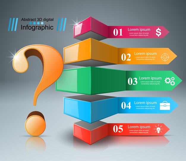 Zakelijke infographics. Vraagteken.