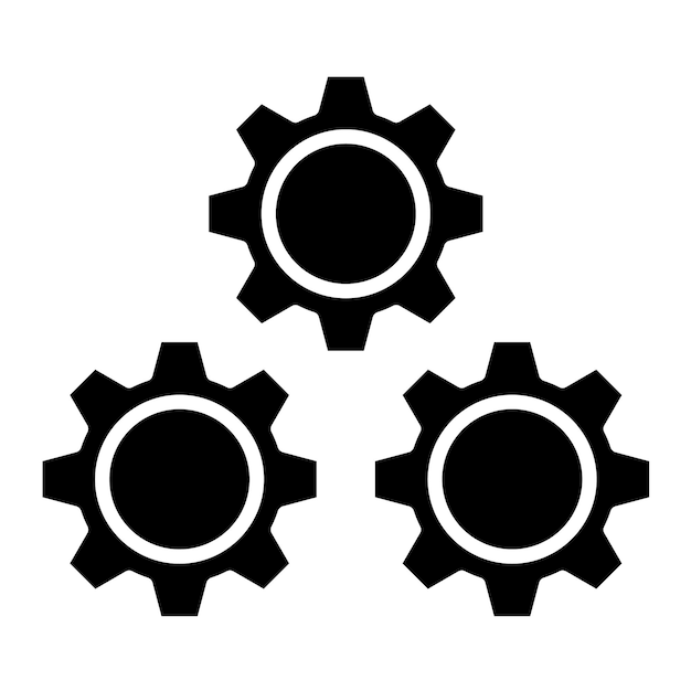 Zakelijke instellingen Glyph Solid Black Illustration