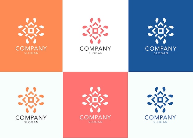 Zakelijke logo sjabloon minimale branding vector ontwerpset