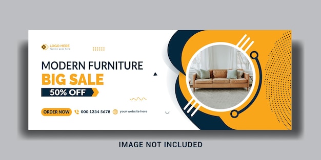 Zakelijke meubelomslagbanner, zakelijke sociale media omslagsjabloonontwerp