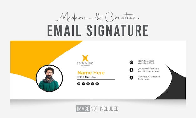 Zakelijke moderne en creatieve ontwerpsjabloon voor e-mailhandtekeningen