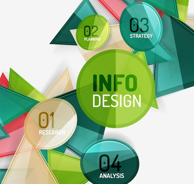 Zakelijke moderne kleurrijke geometrische infographics