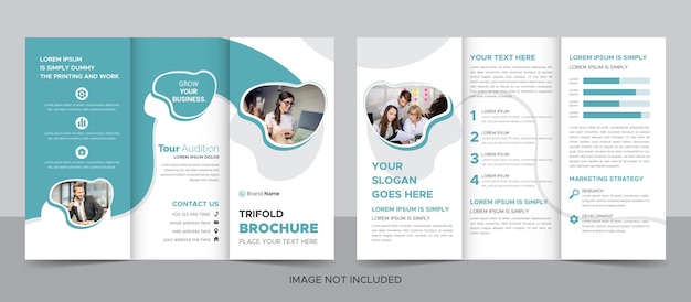 Zakelijke moderne professionele driebladige brochure