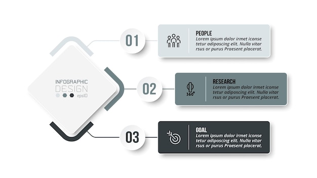 Zakelijke of marketing diagram infographic sjabloon