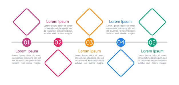 Zakelijke ontwikkeling infographic grafiek ontwerpsjabloon. Professioneel beheer. Abstracte infochart met copyspace. Instructiegrafiek met 5 stappenreeks. Arial Regular, Myriad Regular lettertypen gebruikt